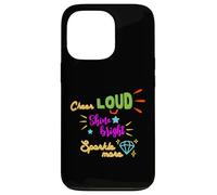 Carcasa para iPhone 13 Pro Regalo para animadoras Cheer Cheer Loud Shine Bright