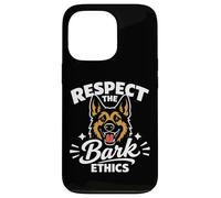 Carcasa para iPhone 13 Pro Respect The Bark Ethics, Humor del Pastor alemán