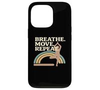 Carcasa para iPhone 13 Pro Respiración Movimiento Repetir Yoga Pose Rainbow