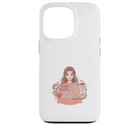 Carcasa para iPhone 13 Pro Retro Love Lace Votos Nupcial Romance Diseño