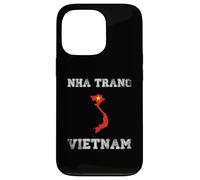 Carcasa para iPhone 13 Pro Retro Nha Trang Vietnam Bandera de Vietnam Envejecida