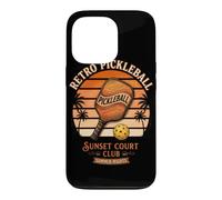 Carcasa para iPhone 13 Pro Retro Pickleball Sunset Court Club Ropa Vintage