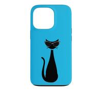 Carcasa para iPhone 13 Pro Retro Vintage Mod Atomic Black Cat Eye Gafas Rockabilly