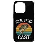 Carcasa para iPhone 13 Pro Rise Grind Cast Amante de la Pesca Pescado Susurrador Aventuras Lago