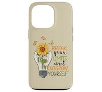 Carcasa para iPhone 13 Pro Rompe Tus límites y supera a ti Mismo Girasol