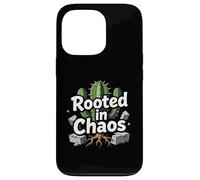 Carcasa para iPhone 13 Pro Rooted in Chaos Funny Cactus Gardener Graphic