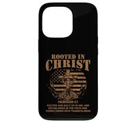 Carcasa para iPhone 13 Pro Rooted in Christ Shirt Christian Shirt for Men Cross Shirt