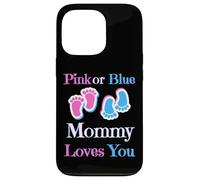 Carcasa para iPhone 13 Pro Rosa o Azul MommyLoves You bebé niña o niño próximamente