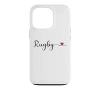 Carcasa para iPhone 13 Pro RugbyHeart - Regalo tipográfico Escrito a Mano