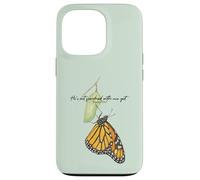 Carcasa para iPhone 13 Pro Salmo 1388 Mariposa Fe Cristiana Escritura Religioso