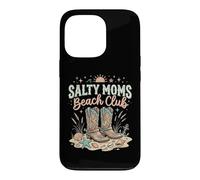 Carcasa para iPhone 13 Pro Salty Moms Beach Club - Botas Vaqueras Divertidas y Lindas Occidentales