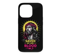 Carcasa para iPhone 13 Pro Salvado por Su Sangre Jesucristo Corona De Espinas Cristiano