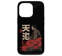 Carcasa para iPhone 13 Pro Samurai Guerrero Rojo Araña Lirio Flor Anime Otaku Japonés