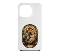 Carcasa para iPhone 13 Pro San Antonio De Padua Reza por Nosotros Sagrado Mosaico Arte Fe