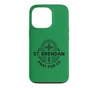 Carcasa para iPhone 13 Pro San Brendan Oración por Nosotros Oración Católica de San Patronazgo