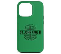 Carcasa para iPhone 13 Pro San Juan Pablo II Ruega por Nosotros Devoción Santa Católica