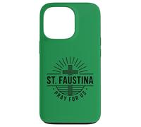 Carcasa para iPhone 13 Pro Santa Faustina ruega por Nosotros Cruz Católica
