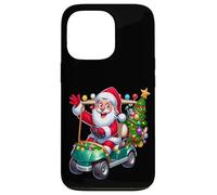 Carcasa para iPhone 13 Pro Santa Golf Cart pueblos Paseo de Vacaciones de Navidad SantaCon