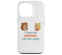 Carcasa para iPhone 13 Pro Sé por qué los Animales se comen a su Joven crianza Divertida