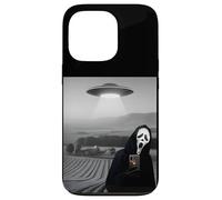 Carcasa para iPhone 13 Pro Selfie Fantasma de Terror de Cara aterradora con Extraterrestre OVNI Halloween