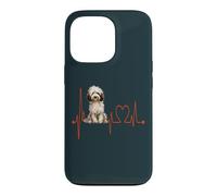 Carcasa para iPhone 13 Pro Sheepadoodle Dog Heartbeat ECG Mis Perros Son mis Cardio