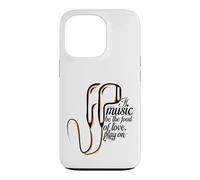 Carcasa para iPhone 13 Pro Si la música es el alimento del Amor, Reproduce con Auriculares