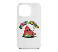 Carcasa para iPhone 13 Pro Símbolo de la Paz con Forma de sandía Stay Juicy Chill, Estilo Retro y