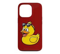 Carcasa para iPhone 13 Pro Slow Sundays Funny Yellwo Rubber Duck Illustration Graphic