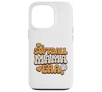 Carcasa para iPhone 13 Pro Softball Mama Era Retro Groovy Baseball Mom Vibes Love Cute