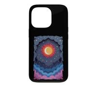 Carcasa para iPhone 13 Pro Sol Luna Estrellas Noche Nubes Suave Celestial Cosmos Cielo