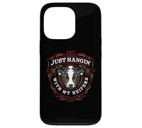 Carcasa para iPhone 13 Pro Solo Colgando con MIS HEIFERS Funny Cow Farm Friends Meme