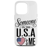 Carcasa para iPhone 13 Pro Someone In The U S A Loves Me Heart Flag