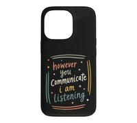 Carcasa para iPhone 13 Pro Soporte de Escucha de cotización de Conciencia de ASL inclusiva