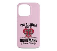 Carcasa para iPhone 13 Pro Soy un Libra Peor Pesadilla Sassy Horóscopo Divertido Zodiaco