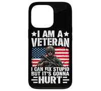 Carcasa para iPhone 13 Pro Soy un Veterano Que Puedo Arreglar estúpido, Pero va a doler