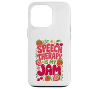 Carcasa para iPhone 13 Pro Speech Therapy is My Jam Boho Floral SLP Speech Therapist