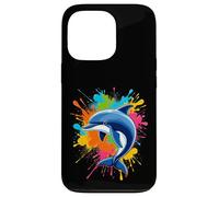Carcasa para iPhone 13 Pro Splash Art Dolphin Design Hermosos Amantes de los Delfines