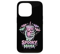 Carcasa para iPhone 13 Pro Spooky Mama Pastel Goth Skeleton Hand Café Mama para Halloween