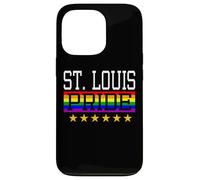 Carcasa para iPhone 13 Pro St. Louis Pride Missouri Gay Lesbianas Queer LGBT Rainbow Flag