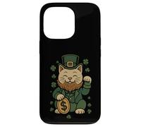 Carcasa para iPhone 13 Pro St Patrick's Day Cat Statue Lucky Clover Charm Adult Kids