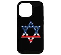 Carcasa para iPhone 13 Pro Star of David Jewish US Flag Half Jew Purim Love Israel Gift
