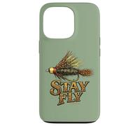 Carcasa para iPhone 13 Pro Stay Fly Fishing Ninfas para Pescadores de truchas - Negro Fly