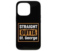 Carcasa para iPhone 13 Pro Straight Outta St. George Utah USA Retro Envejecido Vintage