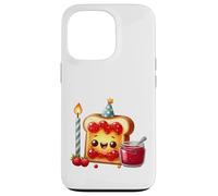 Carcasa para iPhone 13 Pro Sudadera con Comida para Celebrar la Fiesta Kawaii Toast Jam
