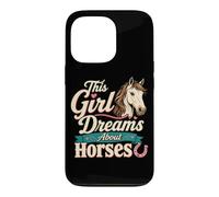 Carcasa para iPhone 13 Pro Sueños de Chicas ecuestres Amante de los Caballos
