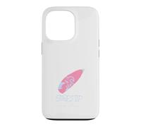Carcasa para iPhone 13 Pro Surf's Up Mano Dibujado Rosa Surfboard Ocean
