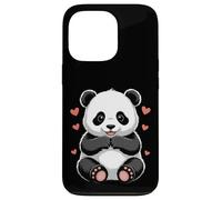 Carcasa para iPhone 13 Pro Sweet Panda con Corazones Kawaii Bear Love Design