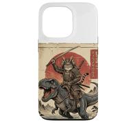 Carcasa para iPhone 13 Pro T-Rex Dinosaurio Gato Japonés Puesta de Sol Dino Japón