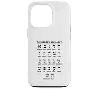 Carcasa para iPhone 13 Pro Tabla de apuestas de Aleph para Aprender Idiomas Yiddish del Alfabeto Hebreo