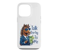 Carcasa para iPhone 13 Pro Talk Derby To Me Funny Cool Racing Horse Men Women